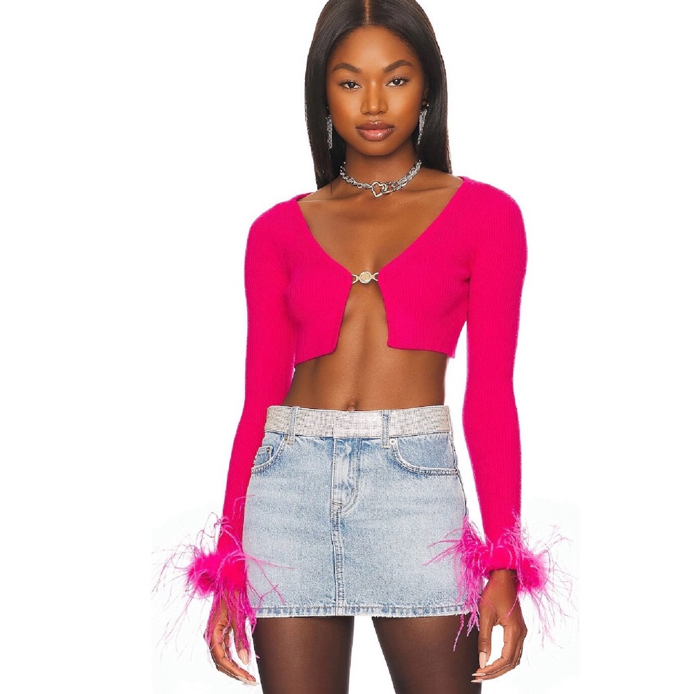 Lovers + Friends Emi Feather Cardigan